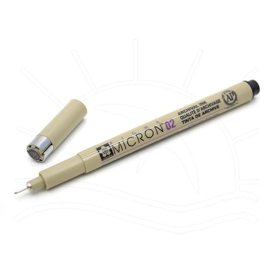 Sakura Pigma Micron Pen - Size 02 - 0.3 mm - Black (3 Pack)