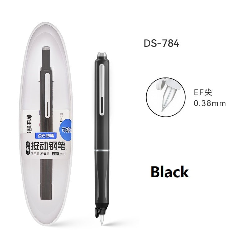 Retractable Fountain Pen 0.38mm Extra Fine Nib