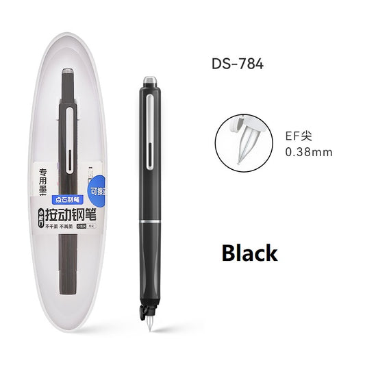 Retractable Fountain Pen 0.38mm Extra Fine Nib