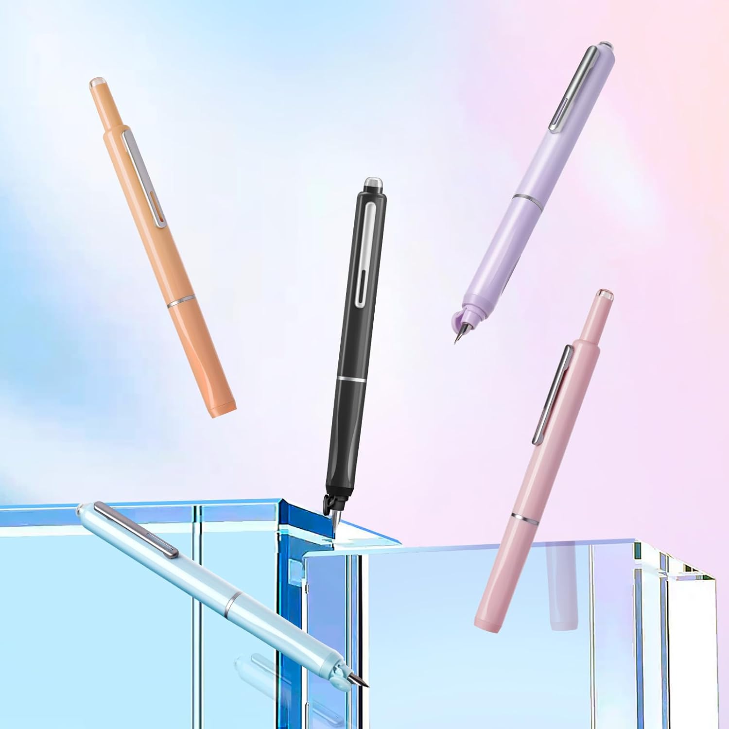 Retractable Fountain Pen 0.38mm Extra Fine Nib