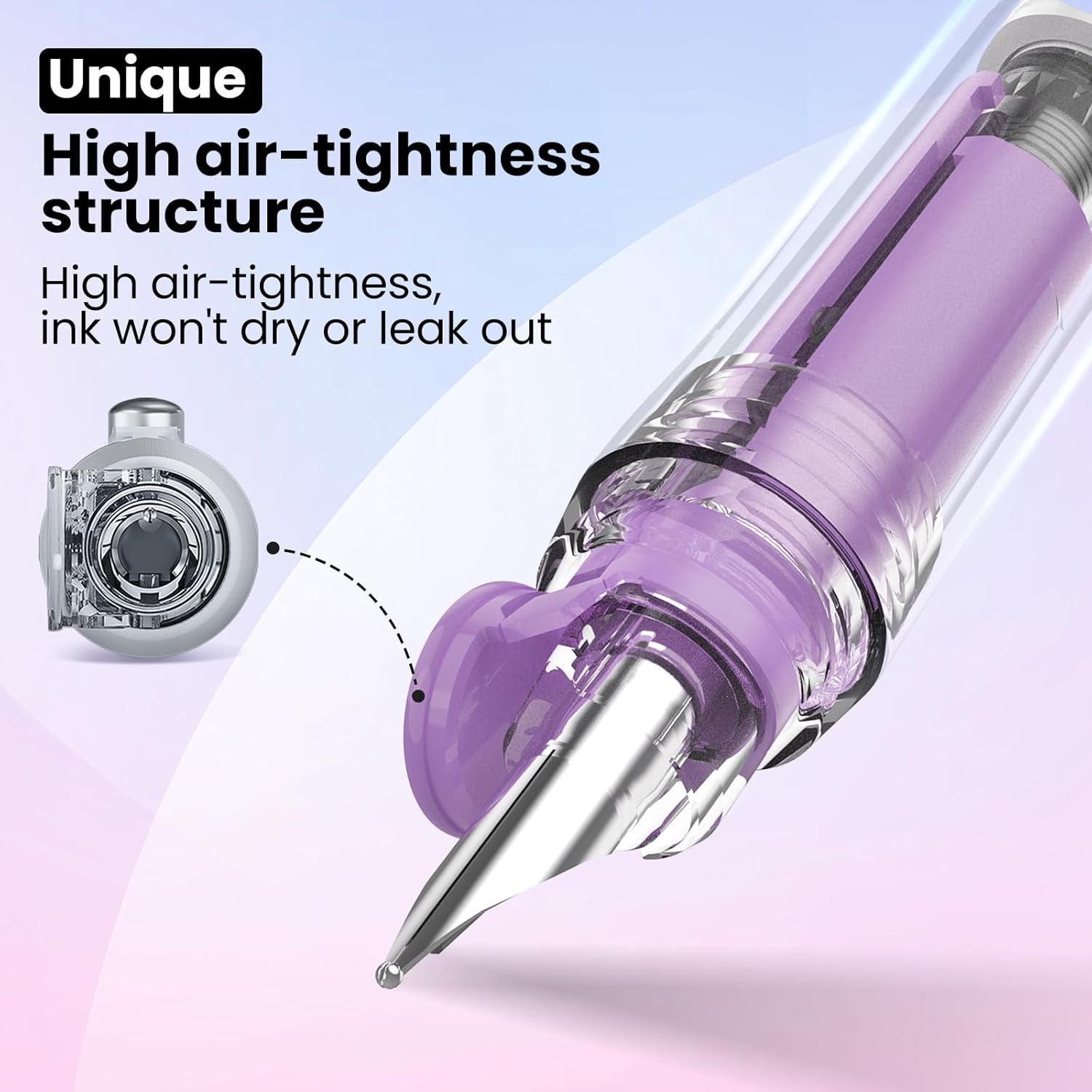 Retractable Fountain Pen 0.38mm Extra Fine Nib