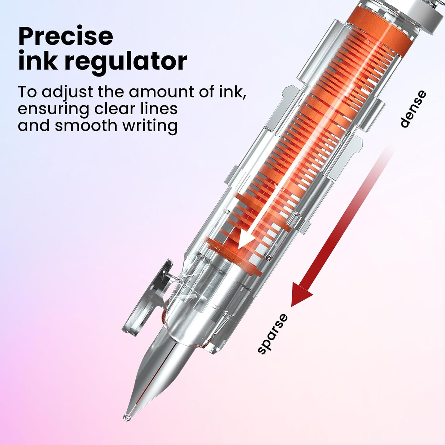 Retractable Fountain Pen 0.38mm Extra Fine Nib