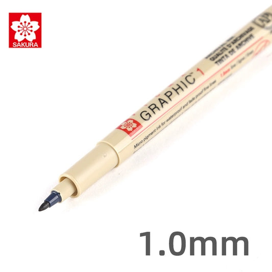 Sakura Pigma Graphic Pen - 1.0 mm - Black Ink (3 Pack)