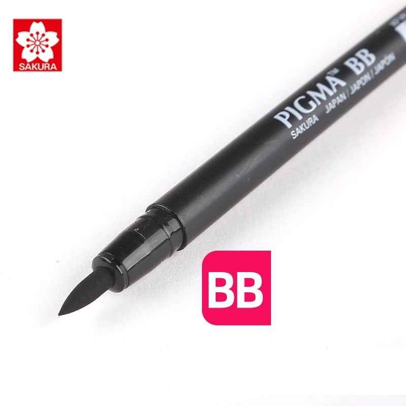 Sakura Pigma Professional Brush Pen - Black (3 Pack) - TTpen