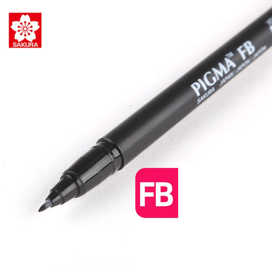 Sakura Pigma Professional Brush Pen - Fine - Black (2 Pack)