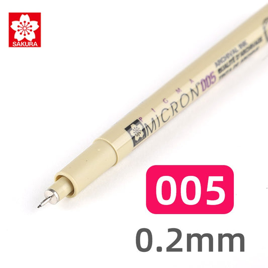 Sakura Pigma Micron Pen - Size 005 - 0.2 mm - Black (3 Pack)