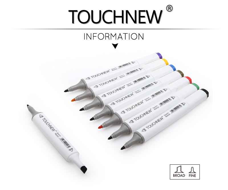 TOUCHNEW 80 Color Sketch Markers Animation Manga Set with Carry Bag - TTpen