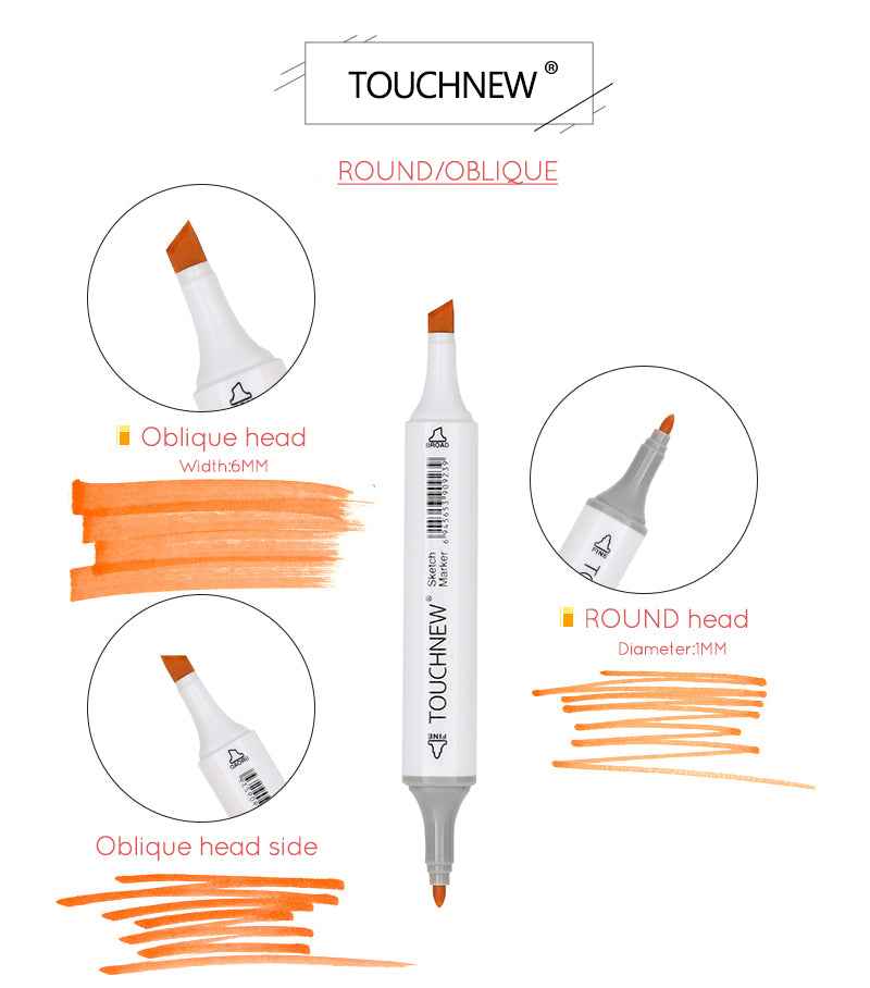 TOUCHNEW 80 Color Sketch Markers Animation Manga Set with Carry Bag - TTpen