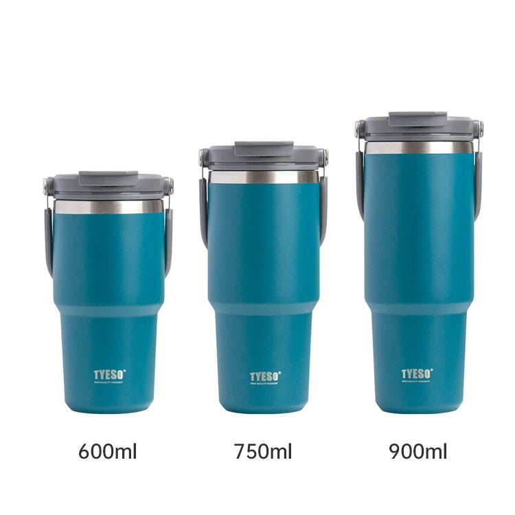 Tyeso 20/25/30 oz Insulated Tumbler with Handle and Straw Lid Blue