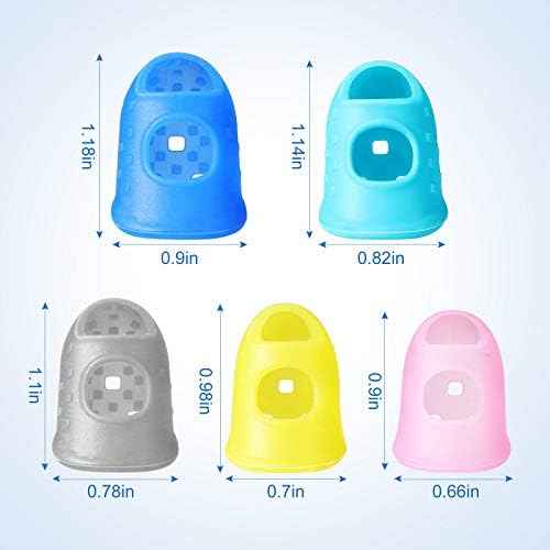 20PCS Rubber Finger Tips Guard Assorted Colors Finger Protector Covers - TTpen