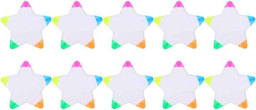 10Pcs Star Shape Watercolor Highlighter 5 In 1 Color Fluorescent Pens - TTpen