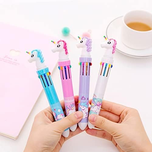 10in1 Multicolor Animal Retractable Ballpoint Pen 0.5mm 8 Pack