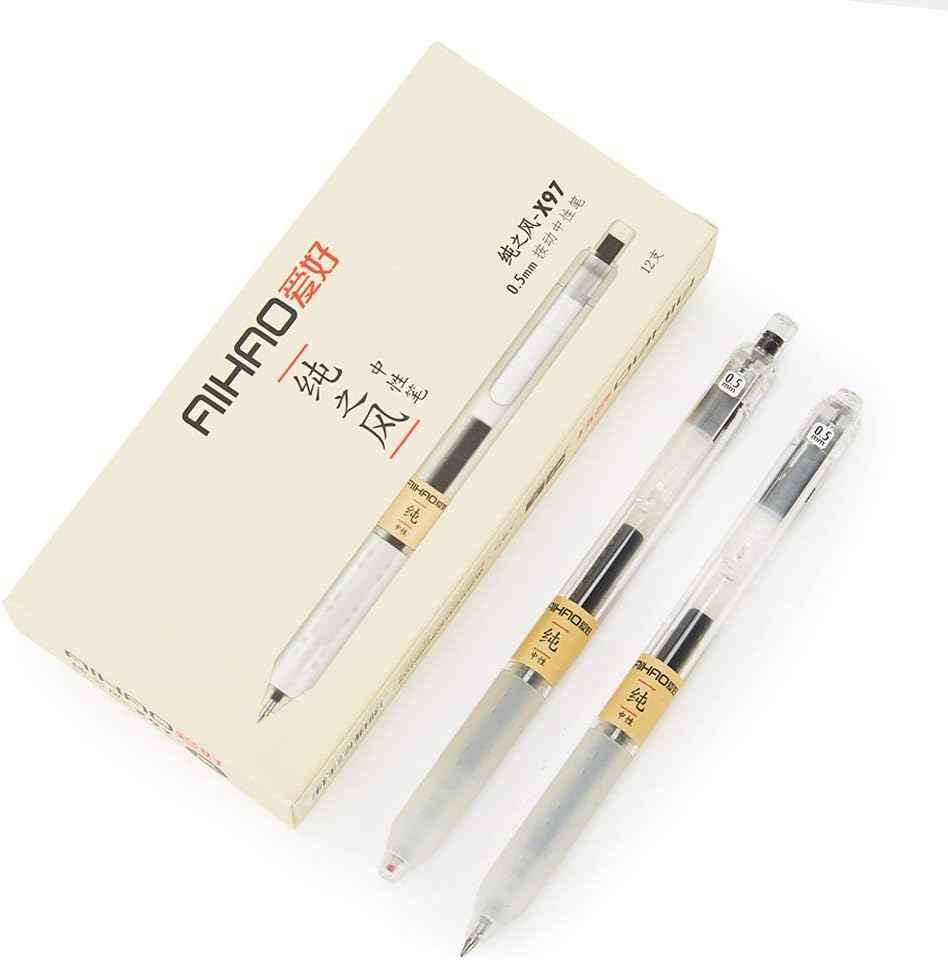 AIHAO Retractable Gel Ink Pens 0.5mm Fine Point 12-Pack - TTpen