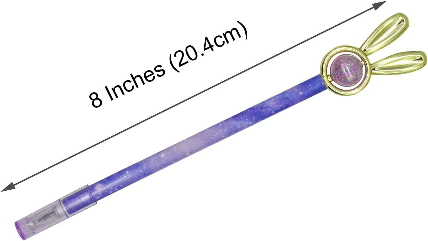 24PCS Rabbit Easter Bunny Pens Starry Sky with Pearl Gel Pens 0.5mm - TTpen