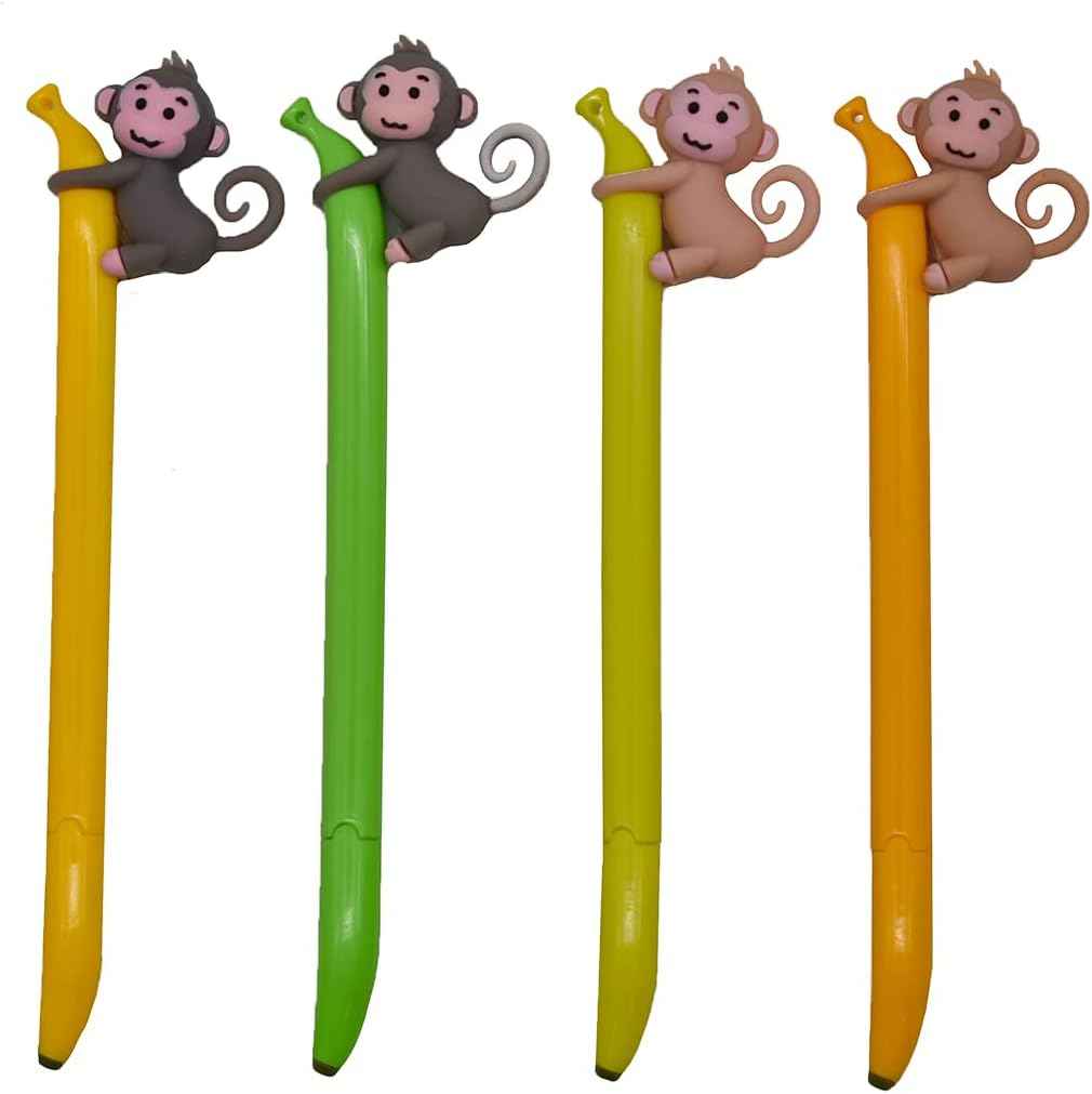 9PCS Cute Monkey Climbing Banana Gel Pens 0.5 mm For Kids School - TTpen