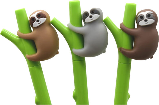 9PCS Cute Sloth Pens Kawaii Bradypod Climbing Tree Pens 0.5 mm