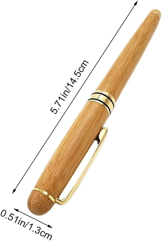 Bamboo Fountain Pen with Gift Pen Holder Case