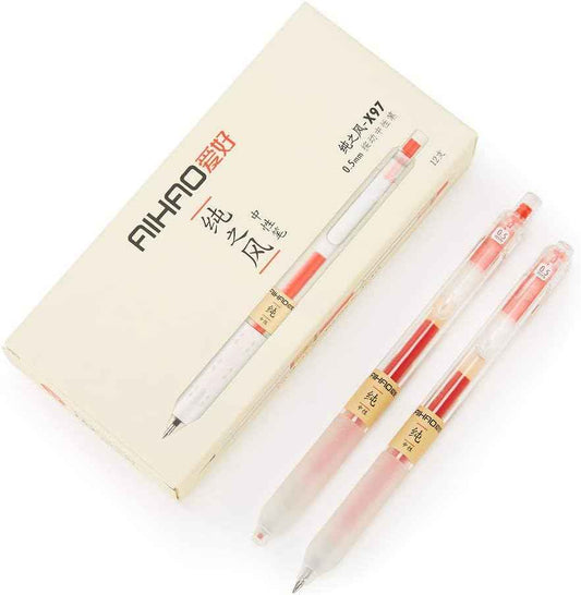 AIHAO Retractable Gel Ink Pens 0.5mm Fine Point 12-Pack - TTpen