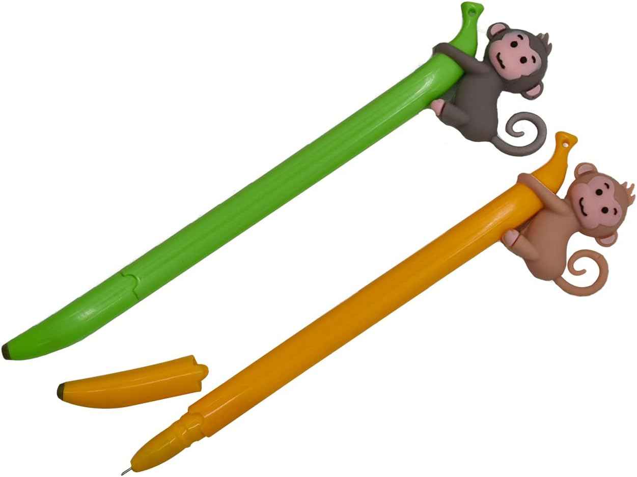 9PCS Cute Monkey Climbing Banana Gel Pens 0.5 mm For Kids School - TTpen