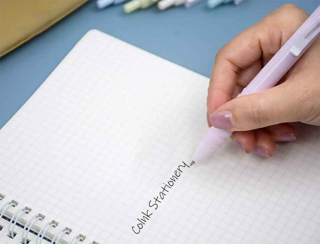 Retractable Gel Pens Black Ink,Fine Point 0.5mm with Soft Comfort Grip 6 Count - TTpen