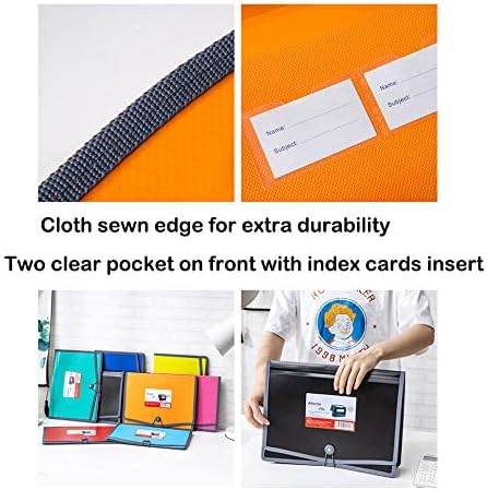 4 Colors Plastic Expanding File Wallet Document Organizer A4 Letter Size