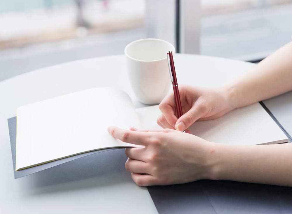 Slim Metallic Retractable Ballpoint Pens,Matte Burgundy,6 Pack-Black ink - TTpen