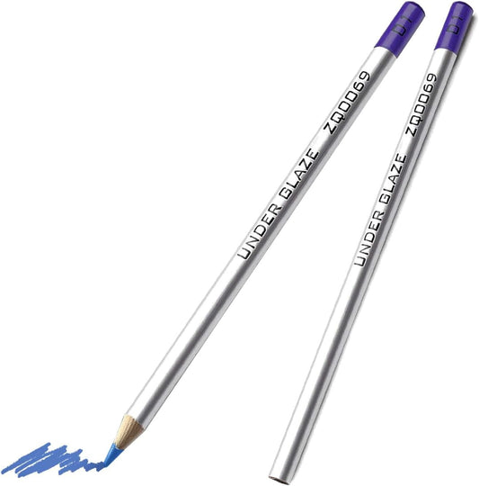 2pcs Gam Blue Colored Underglaze Pencils for Pottery