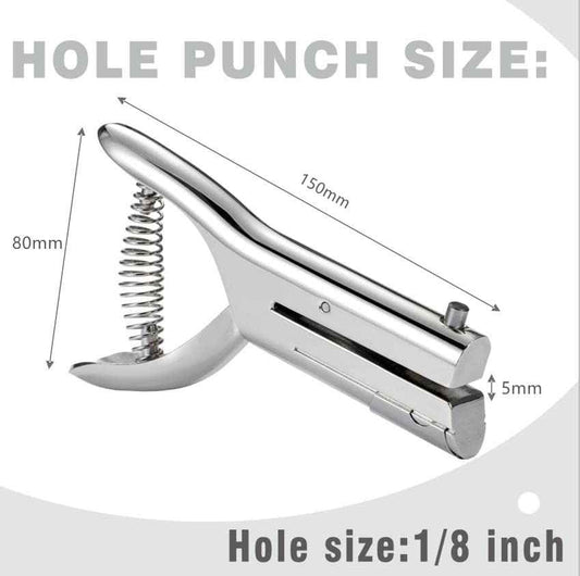 Heavy Duty Hand Held Long Hole Punch for Paper Cards Plastic Cardboard - TTpen