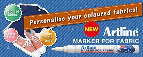 Artline Marker for Fabric 2 White Pens Pack