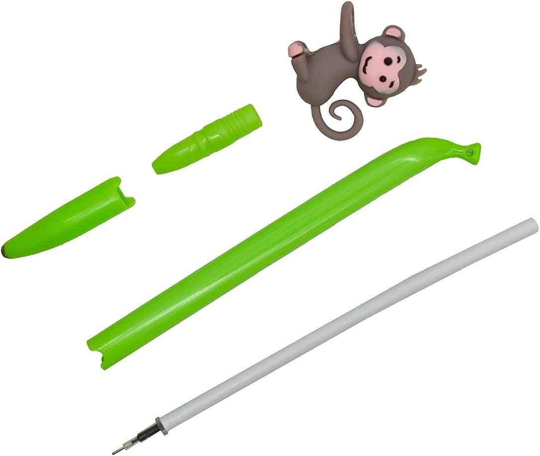9PCS Cute Monkey Climbing Banana Gel Pens 0.5 mm For Kids School - TTpen
