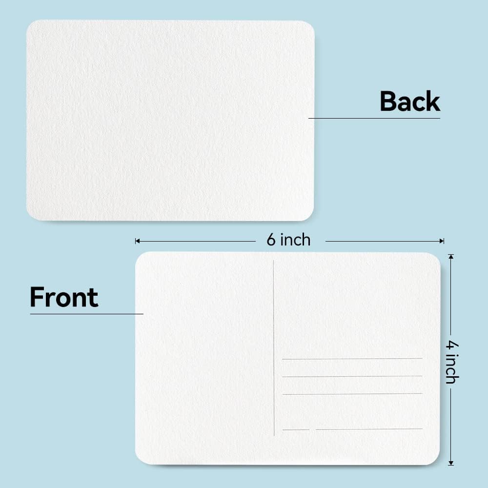POTENTATE Blank Watercolor Paper Postcards,4"x6" 24 Sheets