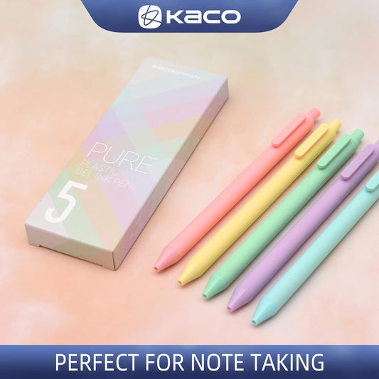 Kaco 20 Color Ink Retractable Gel Pens 0.5mm Fine Point