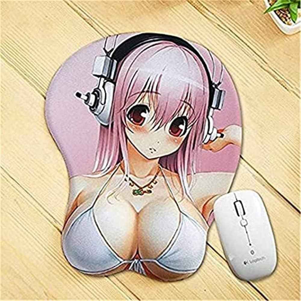 Soft Sexy Cartoon Girl Big Boobs Silicone Wrist Rest Support Mouse Pad - TTpen