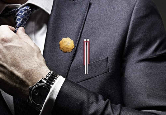 Slim Metallic Retractable Ballpoint Pens,Matte Burgundy,6 Pack-Black ink - TTpen