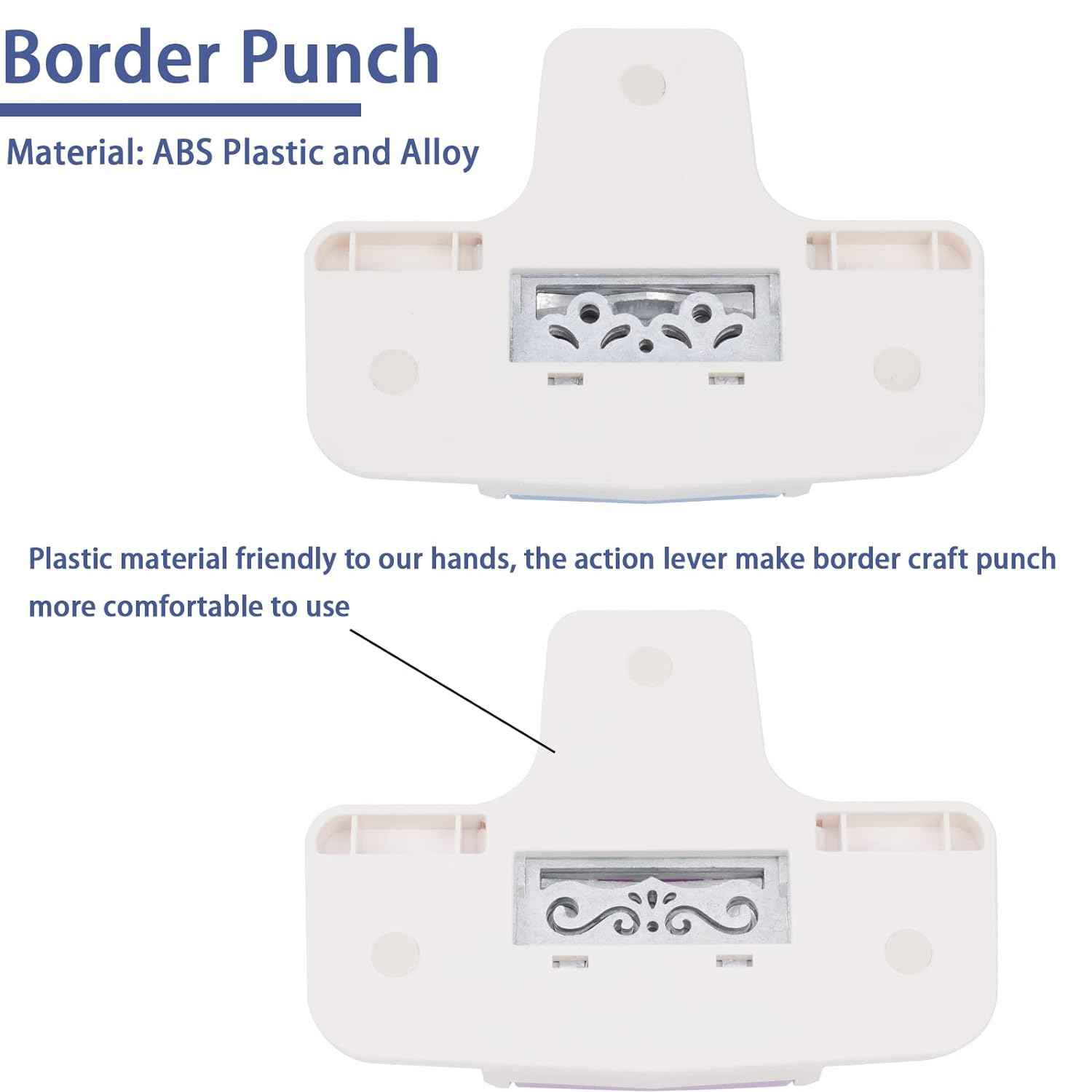 2 Pieces Border Punch for DIY Paper Crafts Scrapbooking Cards - TTpen