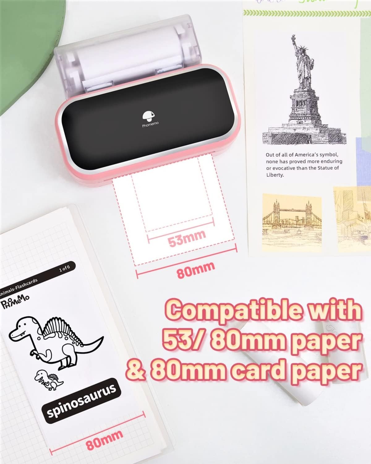 Phomemo M03 Portable Bluetooth Printer for 2-3 Inch Width Thermal Paper
