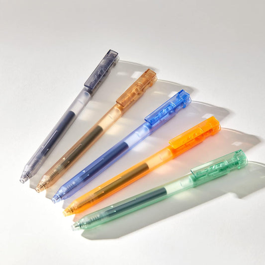 Kaco K8 Retractable Colored Gel Ink Pens 5 Pack