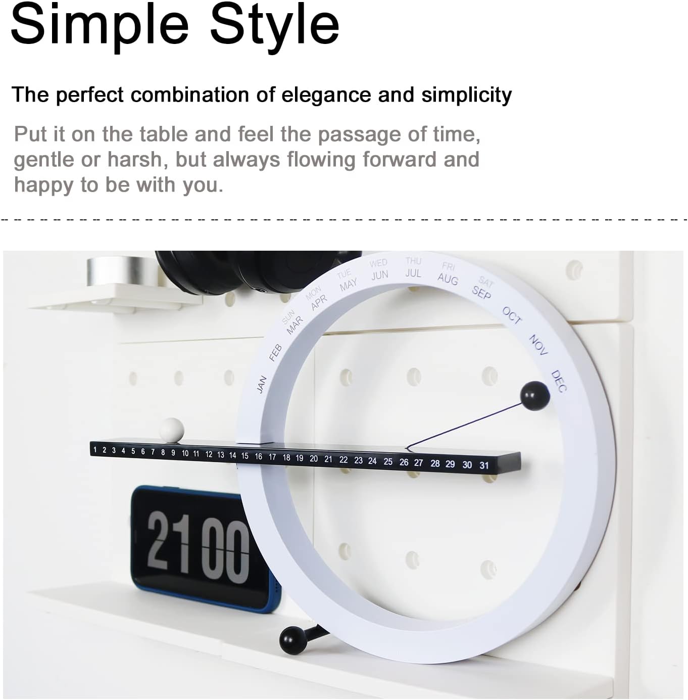 Desk 2024 Perpetual Calendar,Month Week Date Display