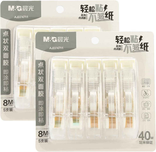 10 Pack Double Sided Glue Scrapbook Tape Roller,80M/262FT - TTpen