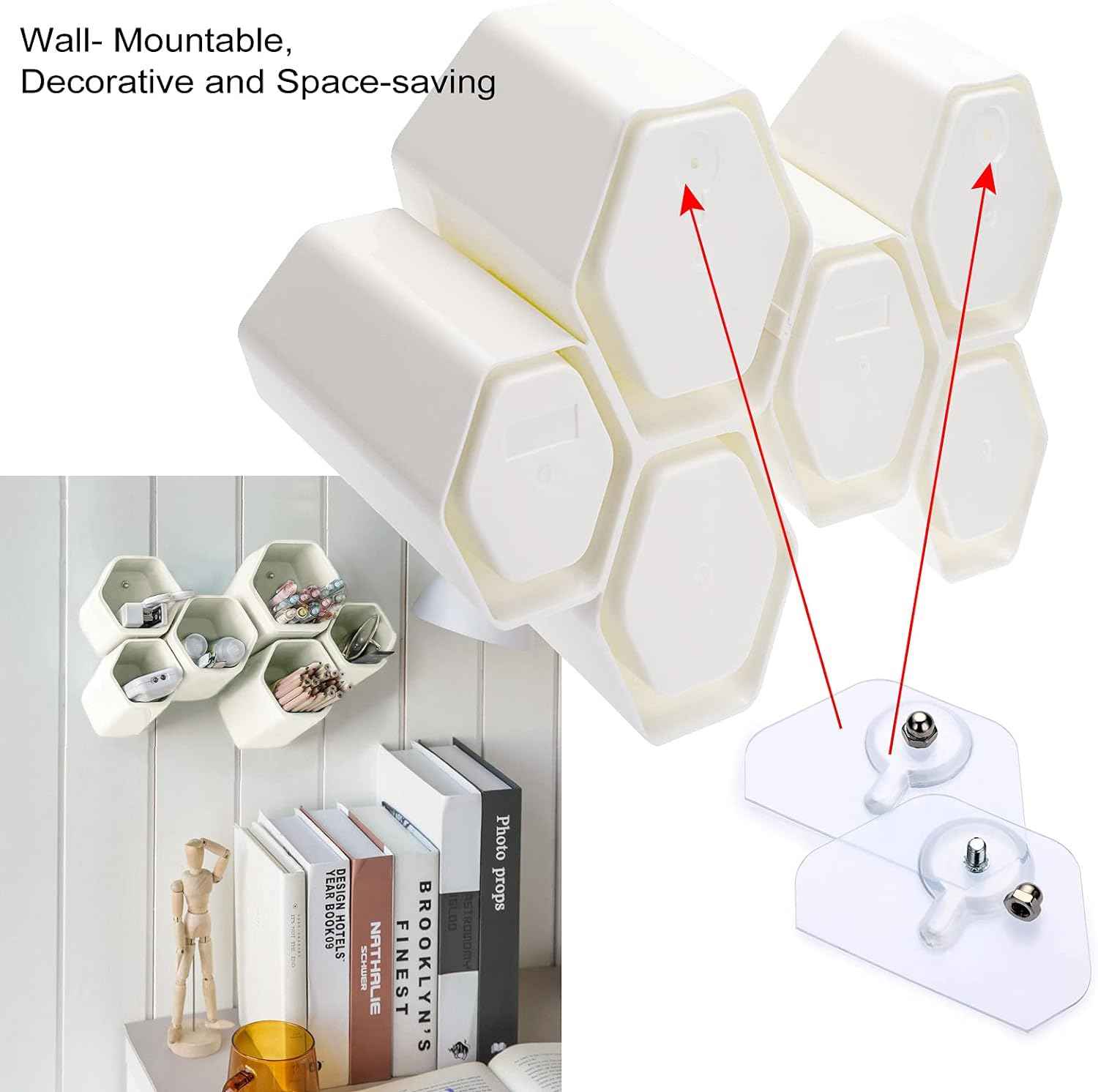 Hexagonal Creative Pen Holder Desktop Wall-Mounted - TTpen