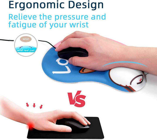 Lovely Corgi 3D Mouse Pad with Wrist Rest Support,Non-Slip Silicone - TTpen