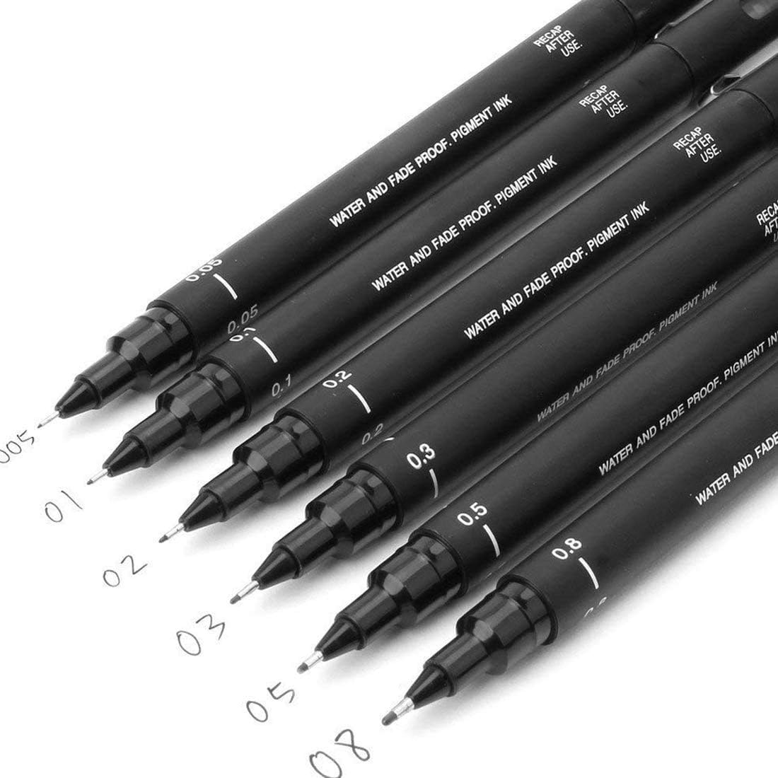 Uni Pin Fineliner Drawing Pen - Sketching Set - Gray Tones - 0.1/0.5mm -  Set of 6