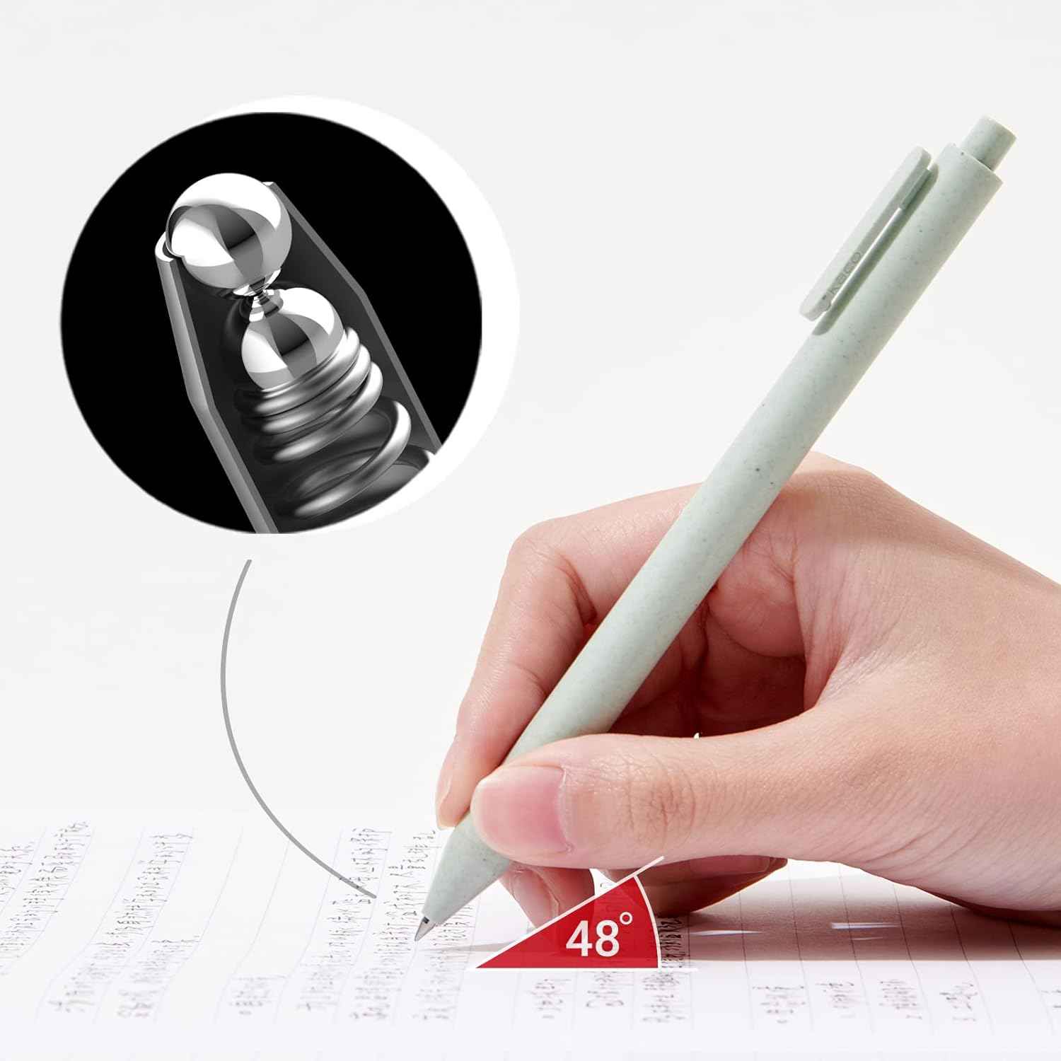 Kaco Biodegradable Gel Ink Pen Set with Black Ink 4 Pack - TTpen