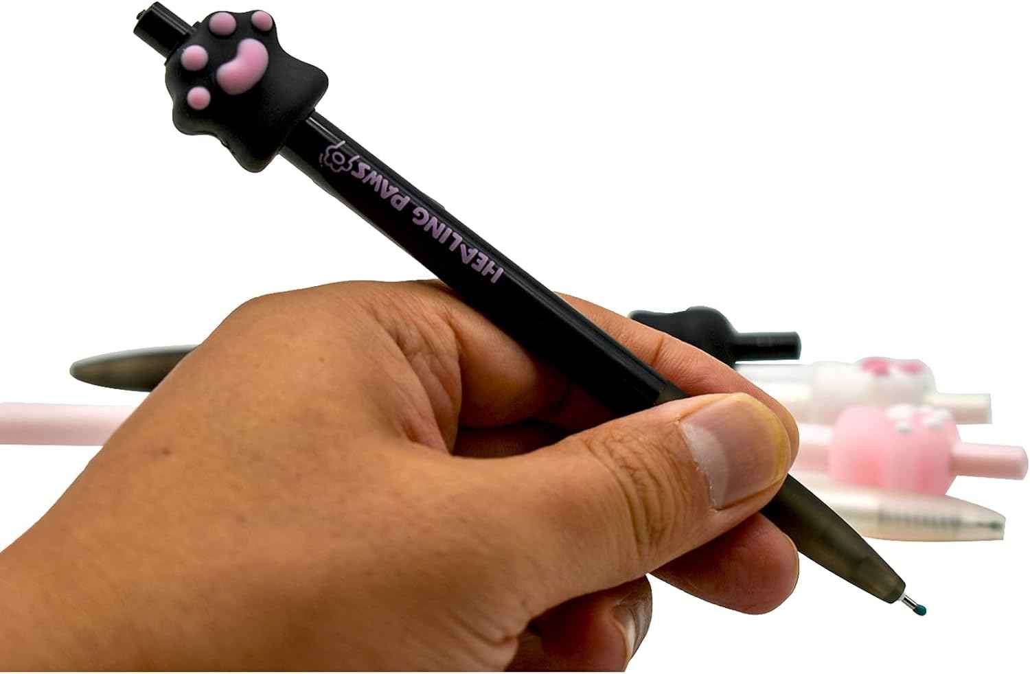 6PCS Novelty Cat Gel Pens Adorable Cat Paws Black Ink - TTpen