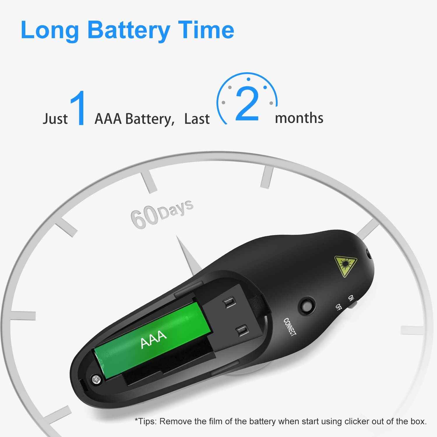 Rechargeable Green Laser Pointer Presentation Clicker for Laptop PowerPoint - TTpen