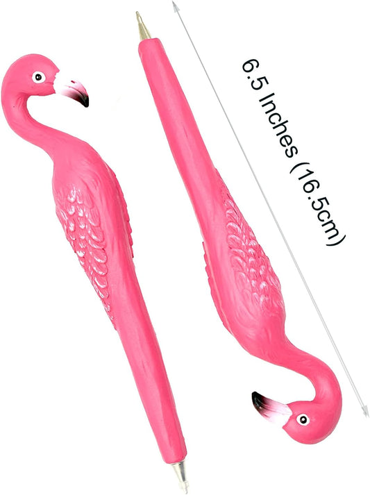 5PCS Flamingo Ballpoint Pens Resin Black Ink For Kids School Supplies