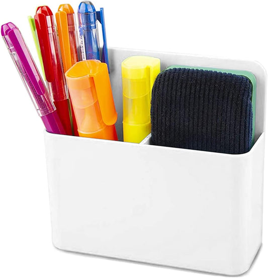 Magnetic Dry Erase Marker Pen Holder for Fridge Whiteboard,1 Pack White