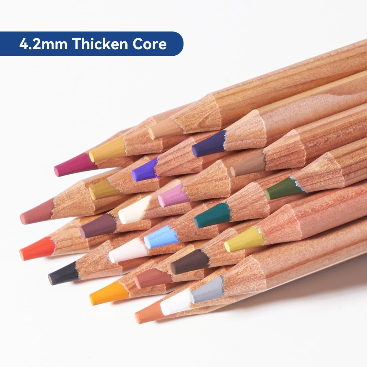 NYONI Professional 24 Pastel Chalk Colored Charcoal Pencils
