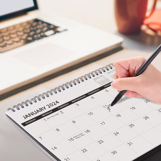 Small Desk Calendar 2024-2025,with To-do List Notes for Office School