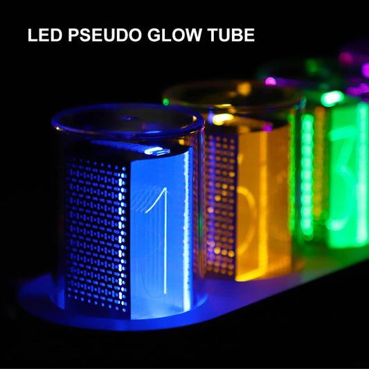 Simulation Nixie Tube Clock,RGB LED Desk Clock